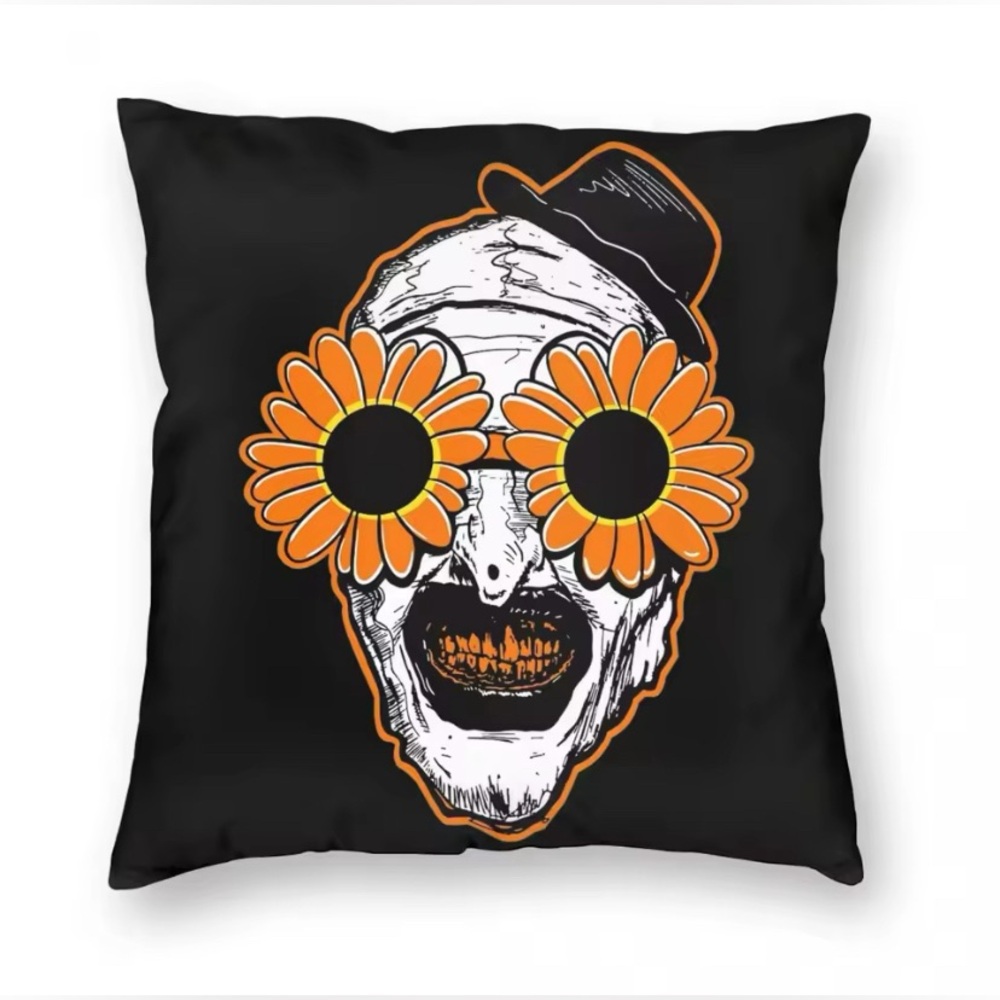 Horror Clown Movie Art Terrifier Pillowcase Double-sided Printing Fabric Cushion